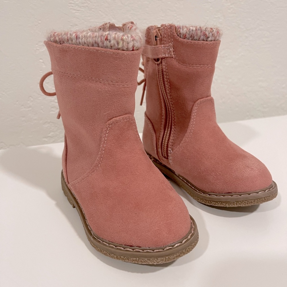 Cat and jack pink sweater boots